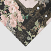 Vintage Floral Black Gold Ephemera ontkoppeling Tissuepapier (Detail)