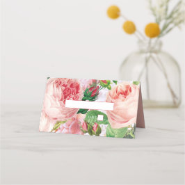 Vintage Floral Botanische Rozen Weduwkaart Plaatskaartje