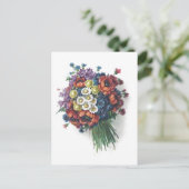 Vintage Floral Bouquet Briefkaart (Staand voorkant)