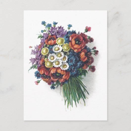 Vintage Floral Bouquet Briefkaart (Voorkant)