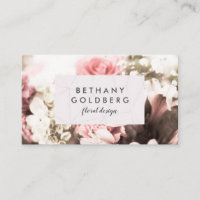 Vintage Floral Bouquet Floral Design Visitekaartje