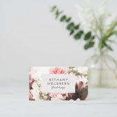 Vintage Floral Bouquet Floral Design Visitekaartje (Staand voorkant)