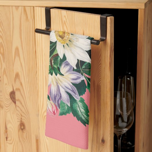 Vintage Floral Bouquet Pink Kitchen Towel Theedoek (Derde Gevouwen)