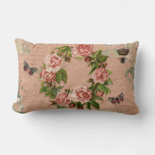 Vintage Floral Bouquet Roos Flowers Bee n Ephemera Kussen