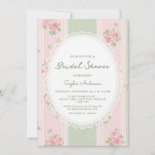 Vintage Floral Bridal Shower Invitation  Kaart (Voorkant)
