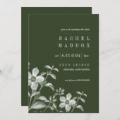 Vintage Floral Bridal Shower Kaart (Voorkant / Achterkant)