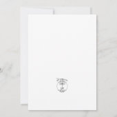 Vintage-Floral-bruiloft in zwart-wit Kaart (Achterkant)