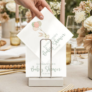 Vintage Floral Bunny Baby shower Napkins Servet