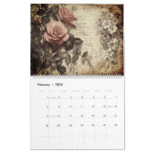 Vintage Floral Butterfly Calendar Kalender (Feb 2026)