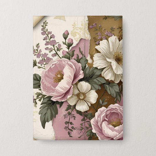 Vintage Floral - Button (Voorkant)