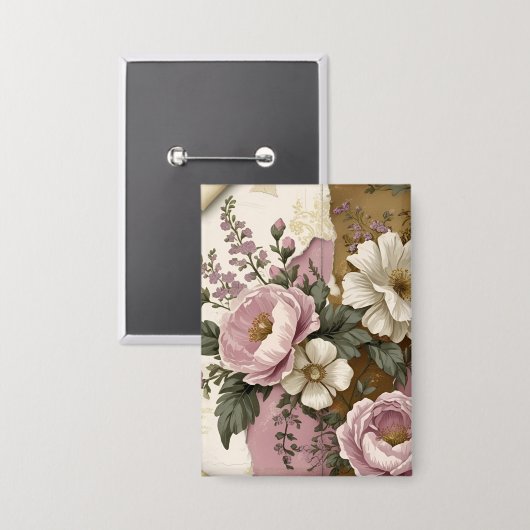 Vintage Floral - Button (Voorkant / Achterkant)