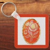 Vintage Floral Cameo Moederdag Sleutelhanger (Voorkant)