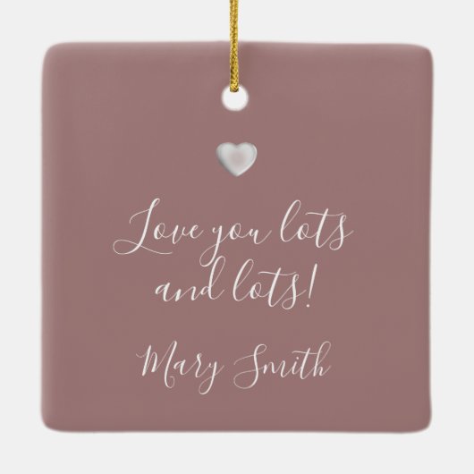 Vintage Floral - Ceramic Ornament (Achterkant)