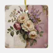 Vintage Floral - Ceramic Ornament (Voorkant)