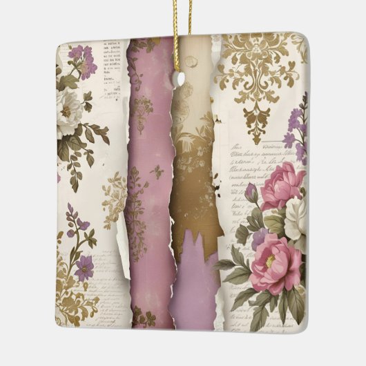 Vintage Floral - Ceramic Ornament  (Links)