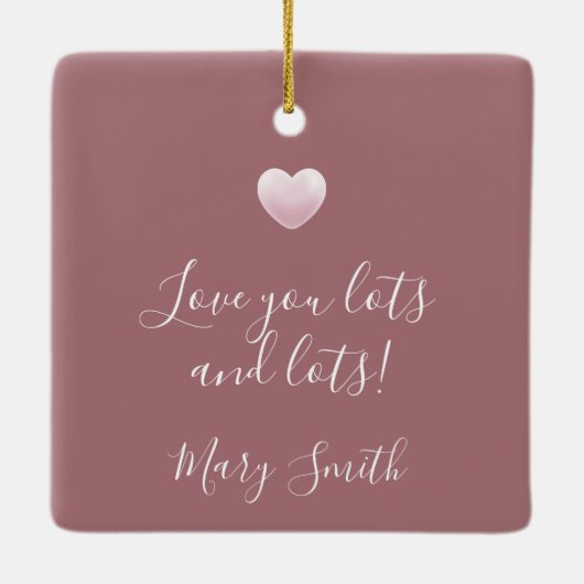 Vintage Floral - Ceramic Ornament  (Achterkant)