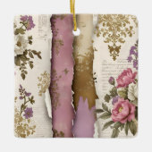 Vintage Floral - Ceramic Ornament  (Voorkant)