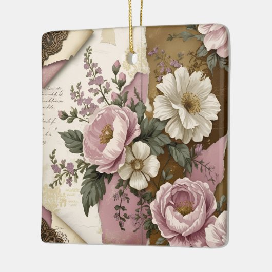 Vintage Floral - Ceramic Ornament (Links)