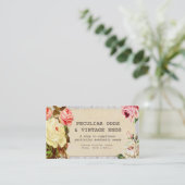 Vintage Floral Chic Visitekaartje (Staand voorkant)