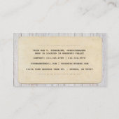 Vintage Floral Chic Visitekaartje (Achterkant)