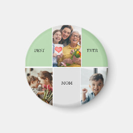 Vintage Floral Collage Photo Mother's Day Magneet