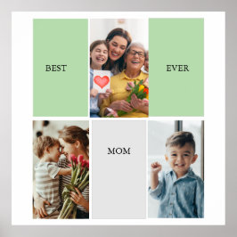 Vintage Floral Collage Photo Mother's Day Poster