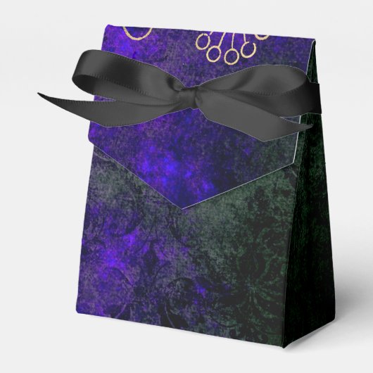 Vintage Floral Damask Bedankdoosjes (Voorkant Zijde)