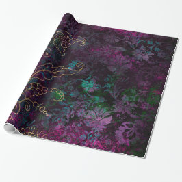 Vintage Floral Damask Cadeaupapier
