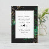 Vintage Floral Damask Kaart (Staand voorkant)