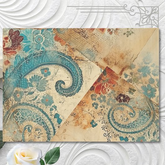 Vintage Floral Decoupage Tissuepapier