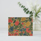 Vintage Floral Designer Garden Artwork Briefkaart (Staand voorkant)
