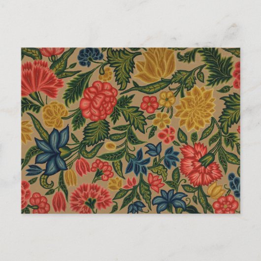 Vintage Floral Designer Garden Artwork Briefkaart (Voorkant)