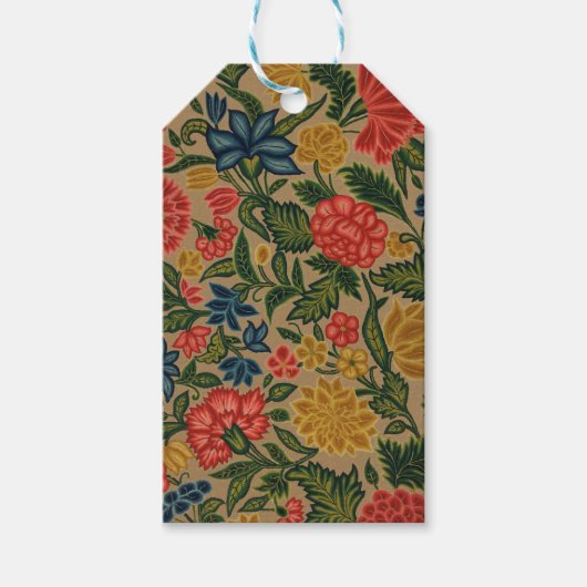 Vintage Floral Designer Garden Artwork Cadeaulabel (Voorkant)