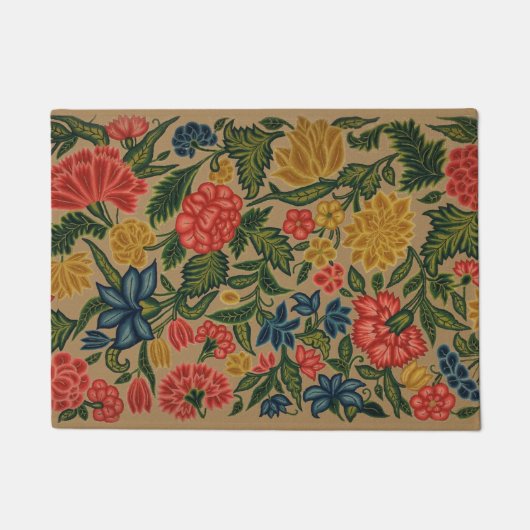 Vintage Floral Designer Garden Artwork Deurmat (Voorkant)
