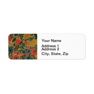 Vintage Floral Designer Garden Artwork Etiket