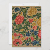 Vintage Floral Designer Garden Artwork Kaart (Achterkant)