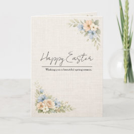 Vintage Floral Easter Card Kaart