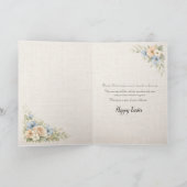 Vintage Floral Easter Card Kaart (Binnen)