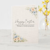 Vintage Floral Easter Card Kaart (Gele Bloem)