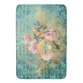 Vintage Floral en Butterfly Bouquet Badmat (Voorkant Verticaal)