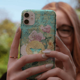 Vintage Floral en Butterfly Bouquet Case-Mate iPhone Case