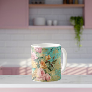 Vintage Floral en Butterfly Bouquet Koffiemok