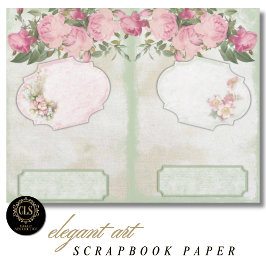Vintage Floral Ephemera #11 Scrapbook Paper 
