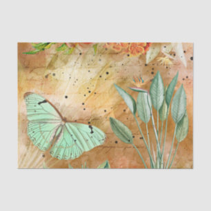 Vintage Floral Ephemera Tissuepapier