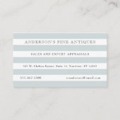 Vintage Floral Etching | Stripe | Aangepaste kleur Visitekaartje (Achterkant)