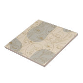 Vintage Floral Face Line Pattern (2) Tegeltje (Zijkant)