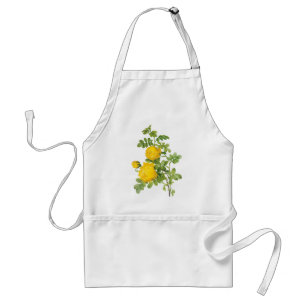Vintage Floral Flowers, Gele Rozen door Redoute Standaard Schort