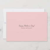 Vintage Floral Foto Moederdag Kaart (Achterkant)