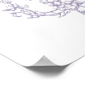 Vintage Floral Frame Lavender Wedding Welcome Poster (Hoek)