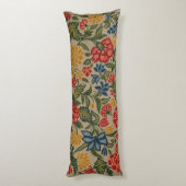 Vintage Floral Garden Artwork Lichaamskussen (Achterkant (Verticaal))